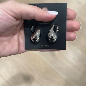 Teardrop earrings. Small in silver